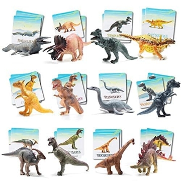 PREXTEX Dinosaur Toy Set with Memory Cards for Kids