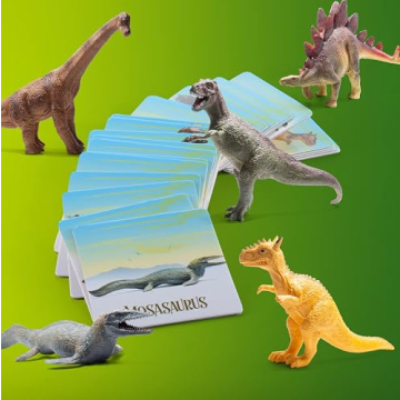 PREXTEX Dinosaur Toy Set with Memory Cards for Kids