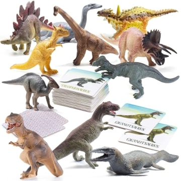PREXTEX Dinosaur Toy Set with Memory Cards for Kids