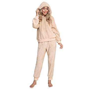 Stylish SIAEAMRG Fuzzy Pajama Set for Women
