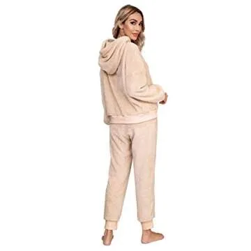 Stylish SIAEAMRG Fuzzy Pajama Set for Women