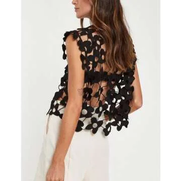Stylish Floral Lace Vest for Women - Summer Essential