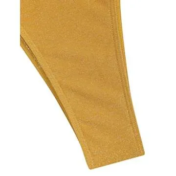 ZAFUL Metallic Cut Out Bathing Suit for Glamorous Swimwear