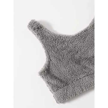 Fuzzy Pajamas Set for Women | Crop Top & Shorts