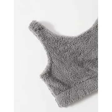 Fuzzy Pajamas Set for Women | Crop Top & Shorts