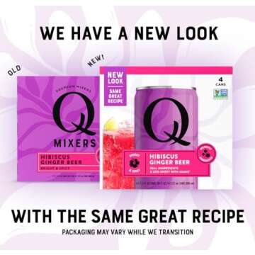 Q HIBISCUS GINGER BEER with Real Ginger, Hibiscus, & Organic Agave - Cocktails & Mocktails - Real In...