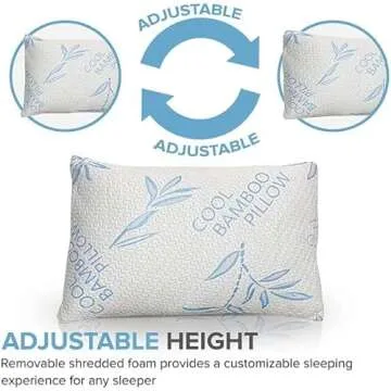 ComfySleep Bamboo Pillows - Adjustable Cooling Memory Foam Set