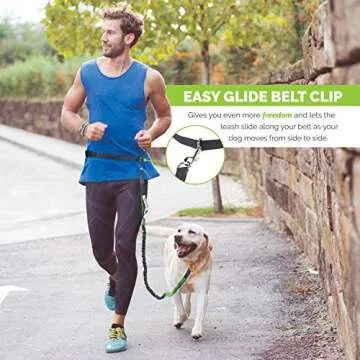 Tuff Mutt Hands-Free Waist Leash for Dogs - Adjustable & Reflective