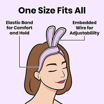 Lindo Twist-N-Twirl Facewash Headband in Purple