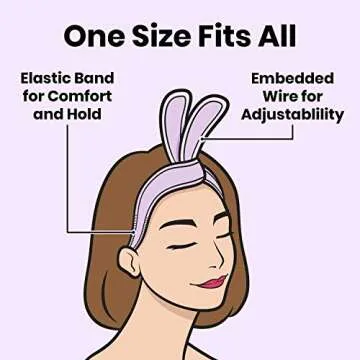 Lindo Twist-N-Twirl Facewash Headband in Purple