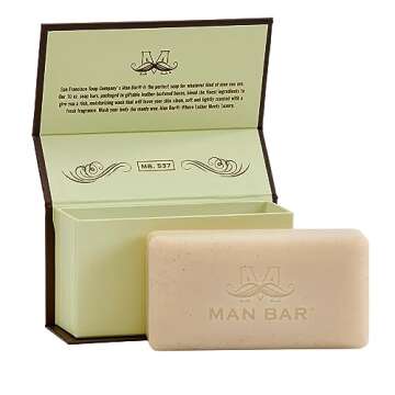 San Francisco Soap Company Peppered Cardamom and Juniper Man Bar - EXFOLIATING - No Harmful Chemicals - Good for All Skin Types - Made in the USA