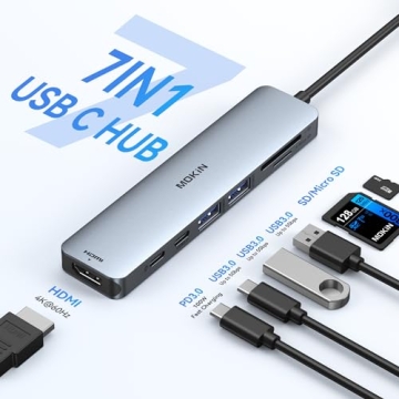 MOKiN USB C Hub - 7 in 1 HDMI Adapter for MacBook