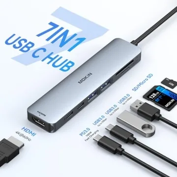 MOKiN USB C Hub - 7 in 1 HDMI Adapter for MacBook