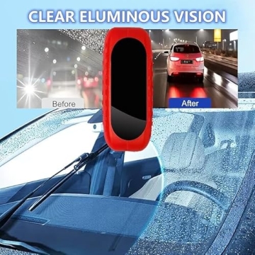 Car Glass Oil Film Cleaner, New Hydrophobic Glass Coating for Windshield Improves Clarity and Visibility, Universal Car Glass Oil Film Removal Anti-rain Mist Cleaning Wipes Brush for All Vehicles (1 Set)