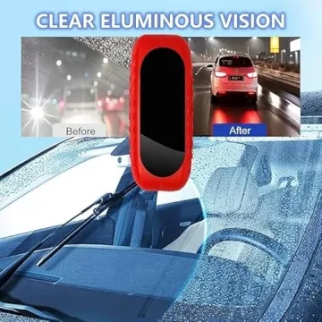 Car Glass Oil Film Cleaner, New Hydrophobic Glass Coating for Windshield Improves Clarity and Visibility, Universal Car Glass Oil Film Removal Anti-rain Mist Cleaning Wipes Brush for All Vehicles (1 Set)
