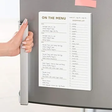 Sweetzer & Orange Gold Meal Planner Notepad for Efficient Meal Prep