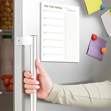 Sweetzer & Orange Gold Meal Planner Notepad for Efficient Meal Prep