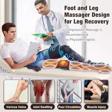 Sotion Leg Massager with Heat and Compression for Circulation & Recovery, Upgraded Foot Calf Thigh S...