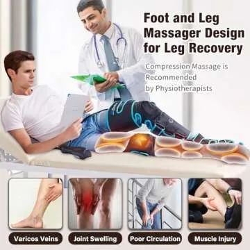 Sotion Leg Massager with Heat and Compression for Circulation & Recovery, Upgraded Foot Calf Thigh S...