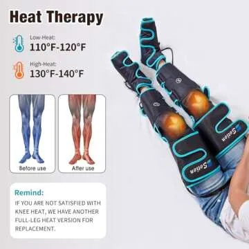 Sotion Leg Massager with Heat and Compression for Circulation & Recovery, Upgraded Foot Calf Thigh Sequential Massager Device with Handheld Controller, 4 Modes 4 Intensities, Help for Leg Pain Relief
