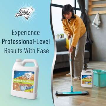 Black Diamond Laminate Floor Cleaner and Hardwood Floor Cleaner Spray - Versatile Solution Safe for ...