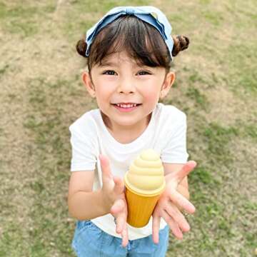 BLUE GINKGO Silicone Ice Cream Sand Toys for Kids