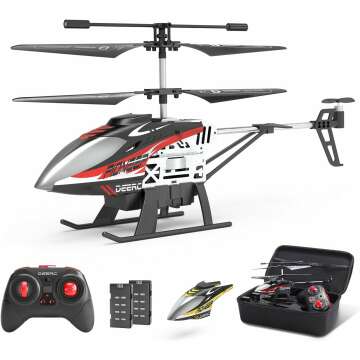 DEERC DE52 RC Helicopter for Kids & Adults Flight