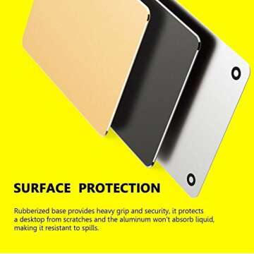 Nulaxy Aluminum Mouse Pad with Non-Slip Rubber Base