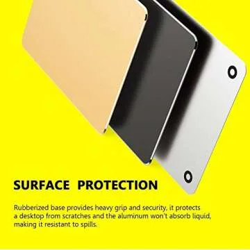 Nulaxy Aluminum Mouse Pad with Non-Slip Rubber Base