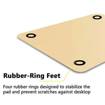 Nulaxy Aluminum Mouse Pad with Non-Slip Rubber Base