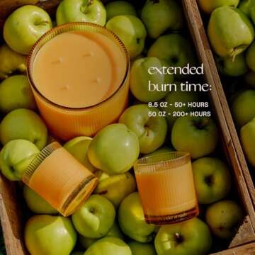 Half Baked Apple Cider Smash Scented Candle by Snif - 50+ Hours of Cozy Fall Fragrance, Vegan & Non-...