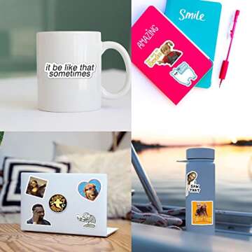 220PCS Funny Meme Stickers Pack for Laptop, Trendy Vinyl Sticker for Computer, Phones, macbooks (Waterproof)