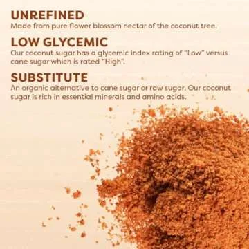 Big Tree Farms Organic Brown Coconut Sugar - Coconut Palm Sugar, Unrefined, Fine Crystals, Cane Sugar Replacement, Coconut Blossom Nectar, Vegan, Perfect for Baking - 1 Pound (Pack of 1)
