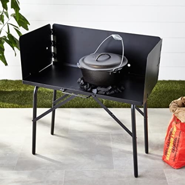 Lodge Steel Collapsible Cooking Table for Outdoor Use