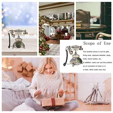 Royal Vintage Telephone, European Antique Desk Phone Corded Retro Vintage Decorative Telephone with ...