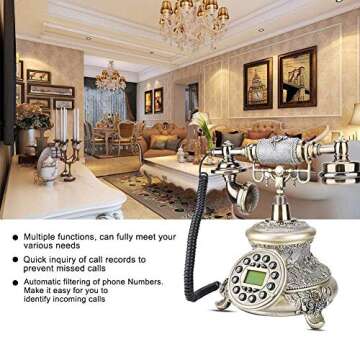 Antique Style European Desk Phone for Home and Office