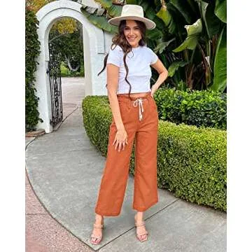 GRAPENT Women's Brown Jeans for Women Brown Baggy Jeans High Rise Wide Leg Jeans for Women Jeans for Women Baggy Jeans High Waisted Women Baggy Jeans Color Apricot Orange Size 4 Size 6