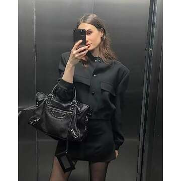 Stylish Zodazoqg Women's Cropped Bomber Jacket