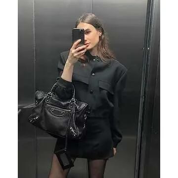 Stylish Zodazoqg Women's Cropped Bomber Jacket