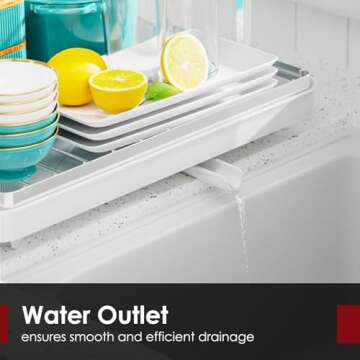 Sakugi 2-Tier Kitchen Dish Drying Rack for Any Space