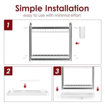 Sakugi 2-Tier Kitchen Dish Drying Rack for Any Space