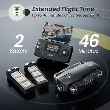 Holy Stone HS720E Drones with Camera for Adults 4K,Integrated Remote ID, 2 Batteries 46 Min Flight Time, 5GHz FPV Transmission, 130° FOV EIS Camera,Drone with 4K/30FPS Video,Brushless Motor, Auto Return, Follow Me, GPS Drone for Beginner
