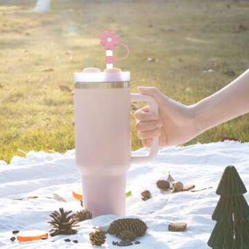 Cute Silicone Straw Covers for Stanley Cup - 4 Pcs