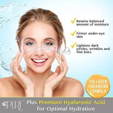 LA PURE 24K Gold Eye Treatment Masks - Under Eye Patches, Under Eye Bags Treatment, Eye Mask for Puf...