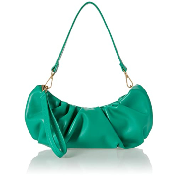The Drop Women’s Ulla Ruched Convertible Clutch - Ultramarine Green