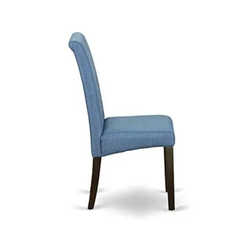 Modern Dining Table Set with 8 Chairs in Cappuccino Finish