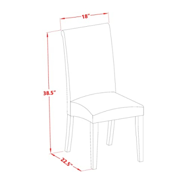 Modern Dining Table Set with 8 Chairs in Cappuccino Finish
