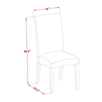 Modern Dining Table Set with 8 Chairs in Cappuccino Finish