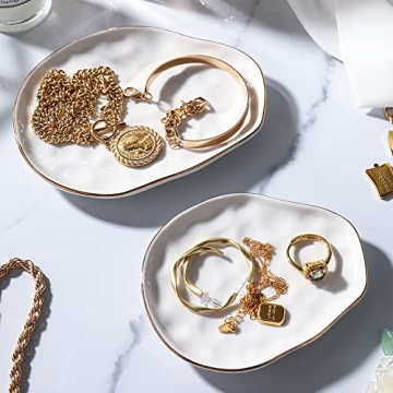 Elegant Ceramic Jewelry Dish Set for Women - AISBUGUR