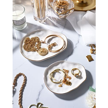 Elegant Ceramic Jewelry Dish Set for Women - AISBUGUR